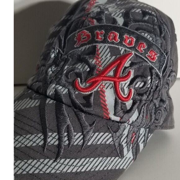 MLB Atlanta Braves '47 Gray & Red baseball hat cap Large - Picture 1 of 7